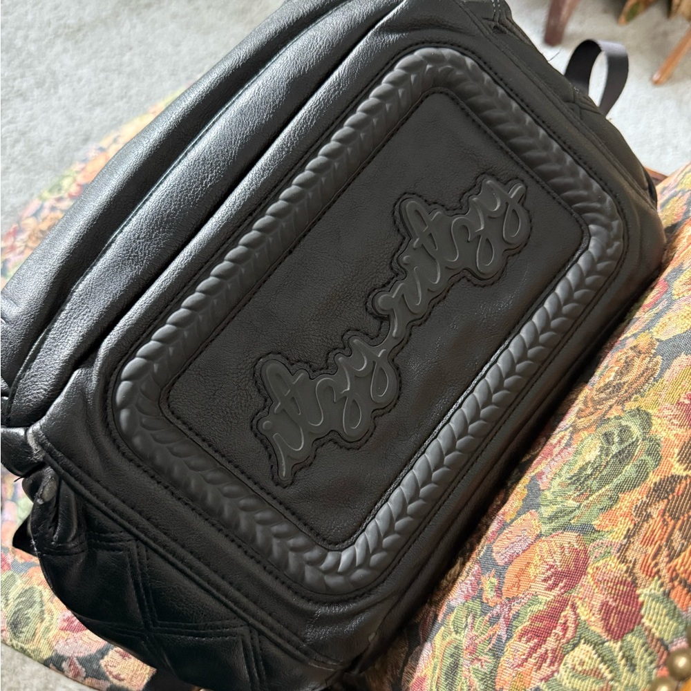 Itzy Ritzy Black and Gold Quilted Diaper Backpack - Picture 8 of 16